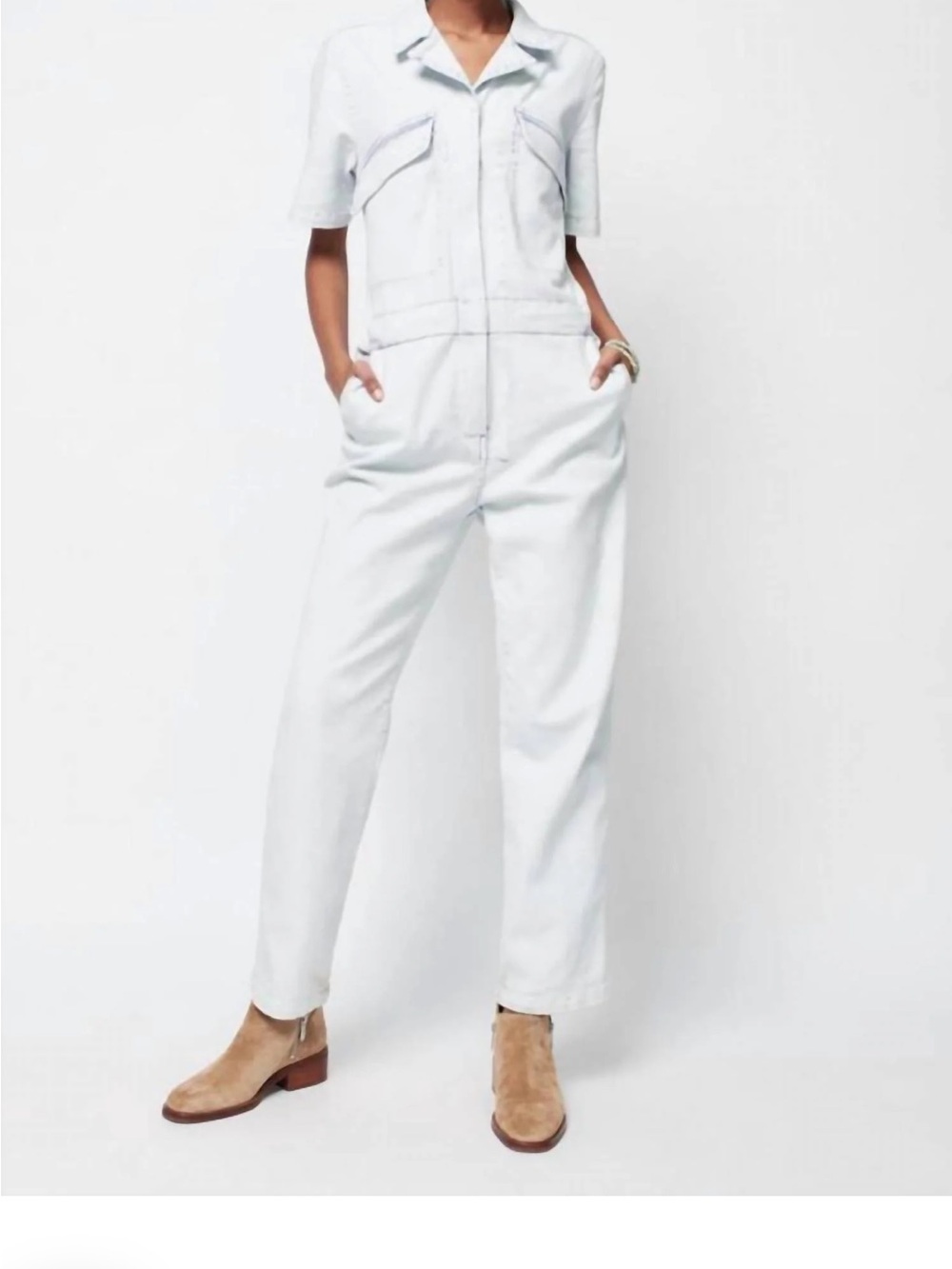 Faherty Blythe Utility Jumpsuit Indigo Wash